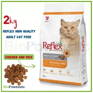 Croquettes pour chats au Poulet et Riz – Reflex 2kg